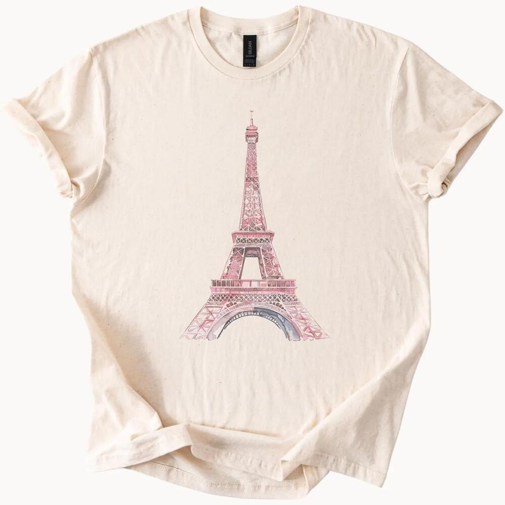 Eiffel Tower Tshirt Paris France Graphic Tee Souvenir Gift Top